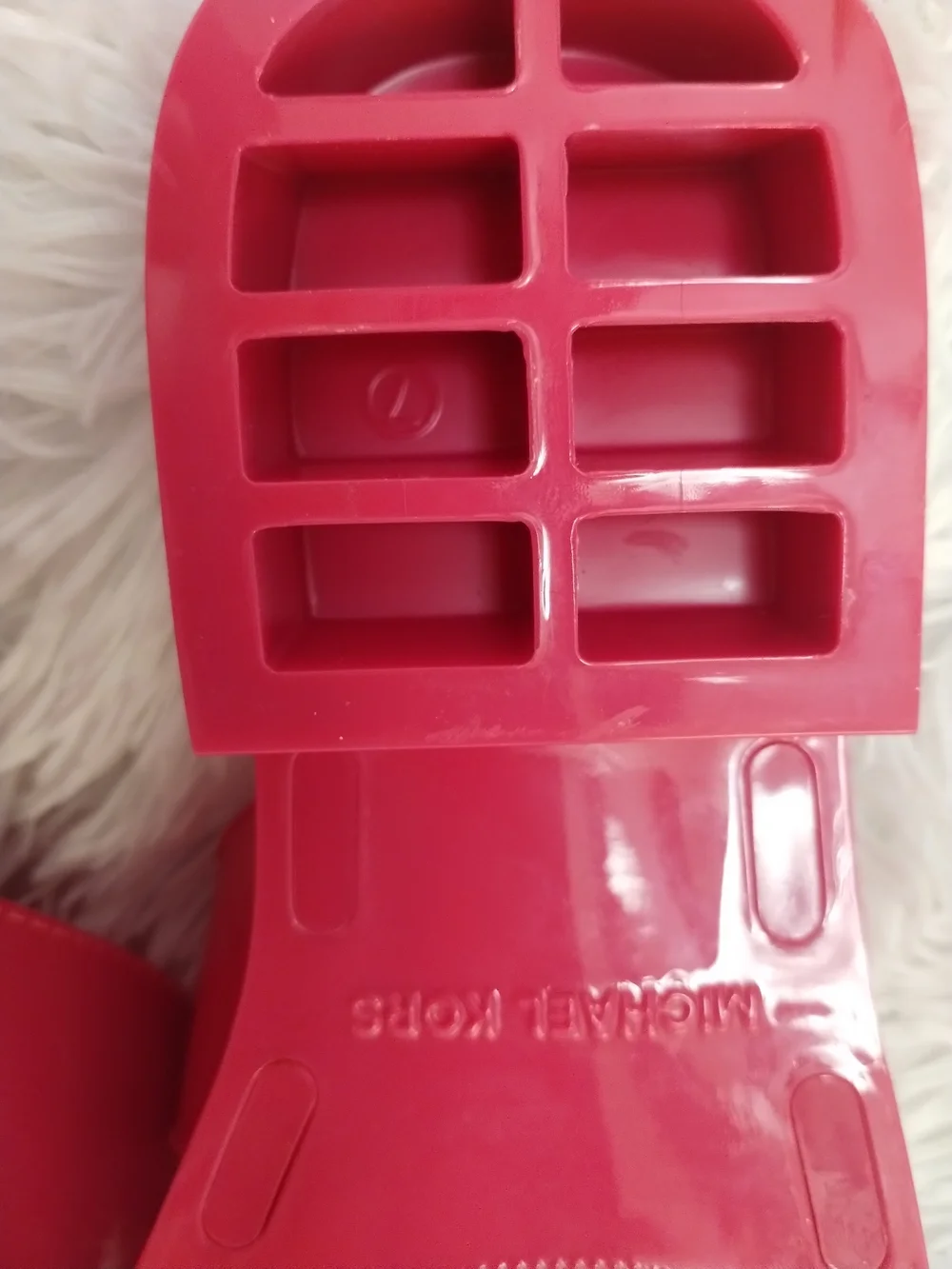 Michael Kors Pink Jelly Logo Thong Sandals